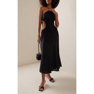 NWT Cult Gaia Silvia Embellished Cutout Crepe Midi Dress